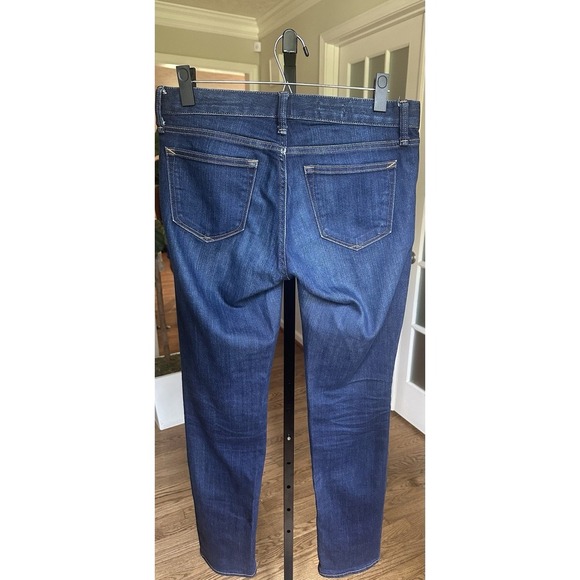 Gap 1969 Real Straight Jeans Women's Size 27R Dark Wash Stretch Denim Mid Rise - Picture 3 of 6